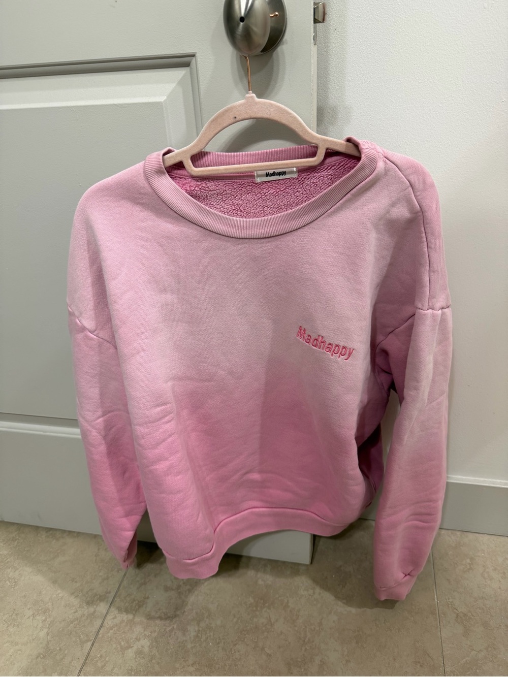 Mad Happy Medium Pink Sweatshirt. 💕⚡️